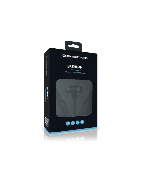 Conceptronic BRENDAN01B auricular y casco Auriculares Inalámbrico Dentro de oído Llamadas Música Bluetooth Negro