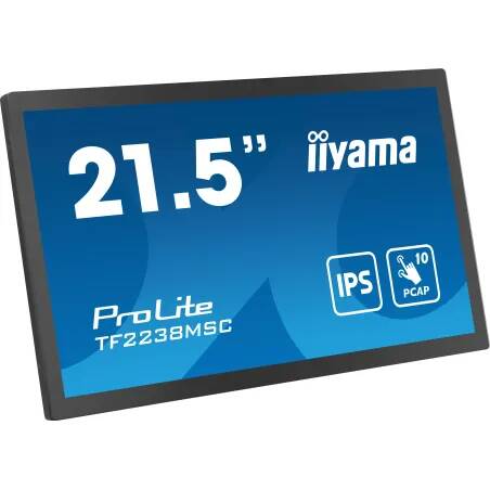 iiyama PROLITE Pizarra de caballete digital 55,9 cm (22") LED 600 cd   m² Full HD Negro Pantalla táctil