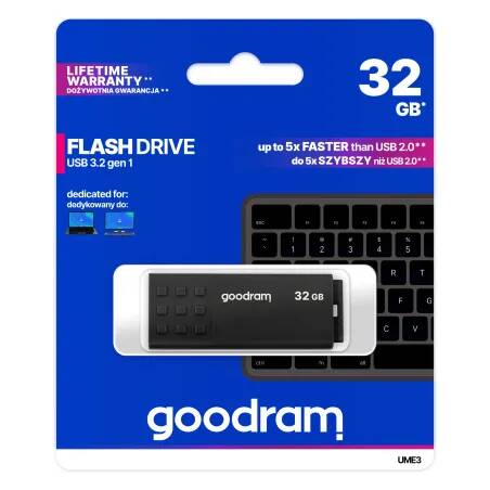 Goodram UME3 unidad flash USB 32 GB USB tipo A 3.2 Gen 1 (3.1 Gen 1) Negro