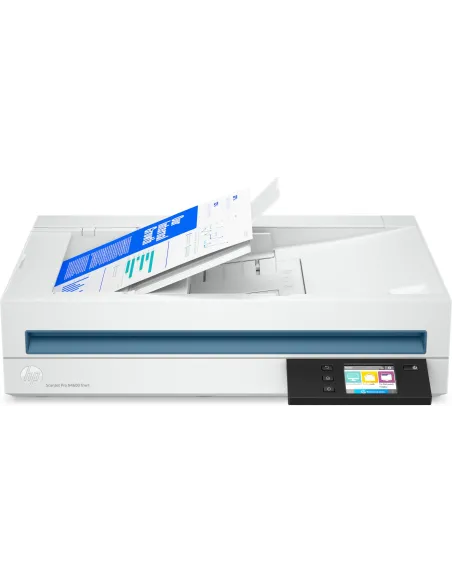 HP Scanjet Pro N4600 fnw1 Escáner de superficie plana y alimentador automático de documentos (ADF) 1200 x 1200 DPI A5 Blanco