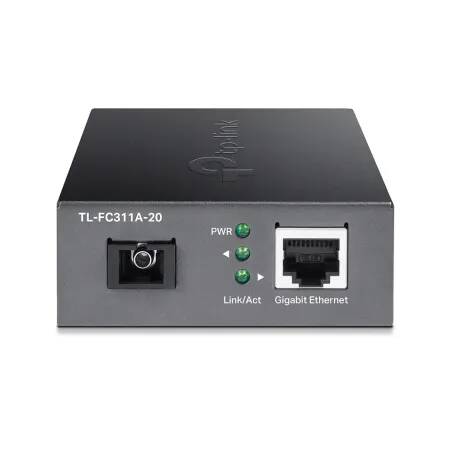 TP-Link TL-FC311A-20 convertidor de medio 1000 Mbit s Monomodo Negro
