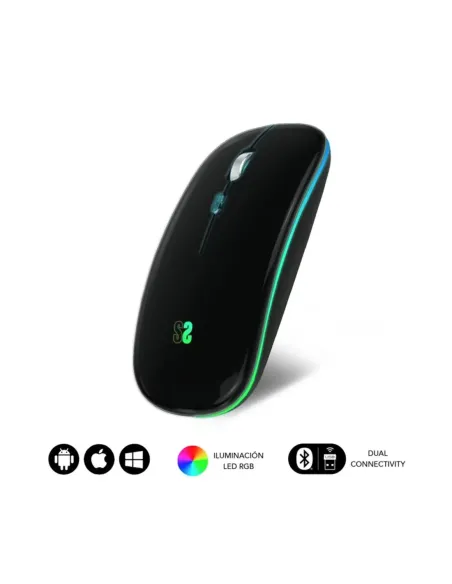 Raton inalambrico subblim submo - ldflat1 negro