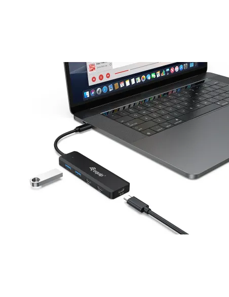 Equip 128964 hub de interfaz USB 3.2 Gen 1 (3.1 Gen 1) Type-C 5000 Mbit s Negro