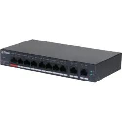 Dahua Technology DH-CS4010-8ET-110 switch Gestionado L2 Fast Ethernet (10 100) Energía sobre Ethernet (PoE) Negro