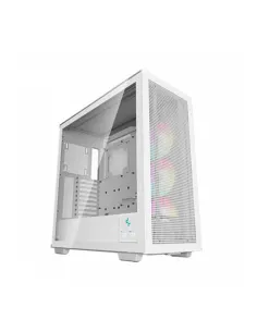 Caja ordenador gaming deepcool e - atx morpheus argb cristal templado blanco