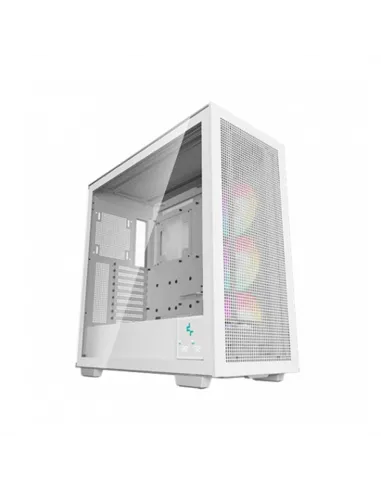 Caja ordenador gaming deepcool e - atx morpheus argb cristal templado blanco