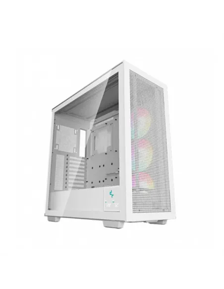 Caja ordenador gaming deepcool e - atx morpheus argb cristal templado blanco