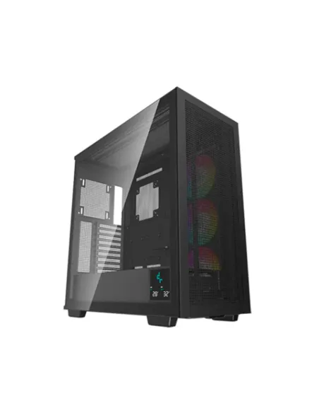 Caja ordenador gaming deepcool e - atx morpheus argb cristal templado negro