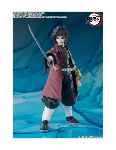 Figura tamashii nations giyu tomioka 15 cm demon slayer kimetsu no yaiba sh figuarts