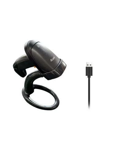 Equip 351023 lector de código de barras Lector de códigos de barras portátil 1D LED Negro