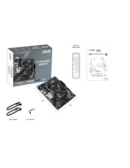 ASUS PRIME A520M-R AMD A520 Zócalo AM4 micro ATX