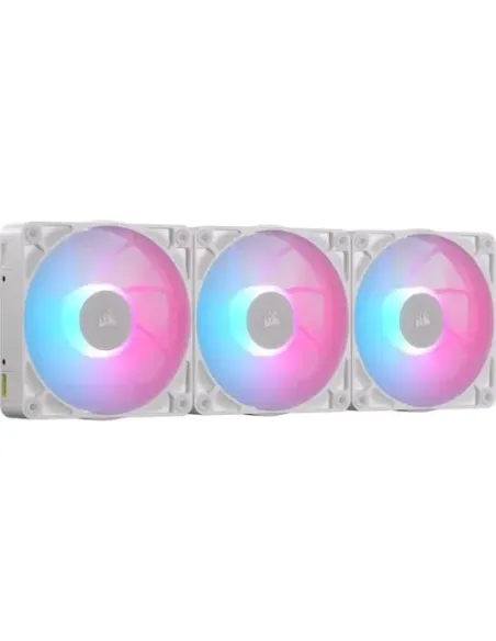 VENTILADOR CAJA CORSAIR RX RGB MAX Series, iCUE LINK RX120 RGB MAX White, 120mm RGB Fan, Triple Fan Kit CO-9051038-WW