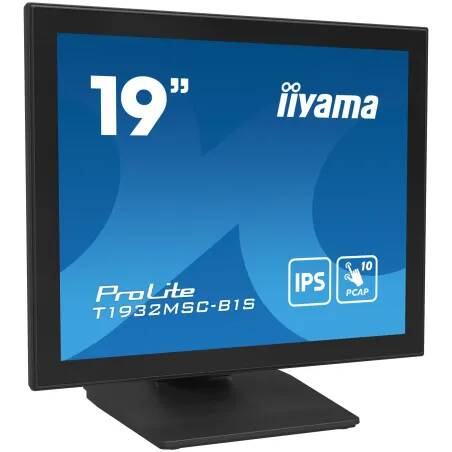 iiyama ProLite T1932MSC-B1S pantalla para PC 48,3 cm (19") 1280 x 1024 Pixeles Full HD LED Pantalla táctil Mesa Negro