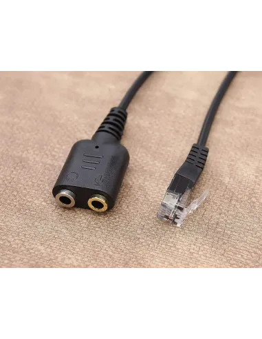 Equip 147944 cable de audio 0,25 m RJ-9 2 x 3.5mm Negro