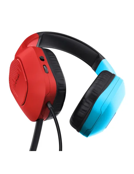 Trust GXT 416S Zirox Auriculares Alámbrico Diadema Juego Negro, Cian, Rojo