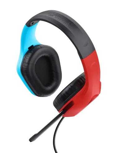 Trust GXT 416S Zirox Auriculares Alámbrico Diadema Juego Negro, Cian, Rojo