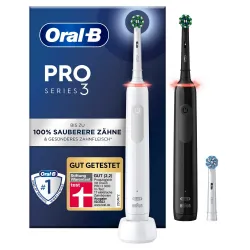 Oral-B Pro 3 Adulto Cepillo dental giratorio Negro, Blanco