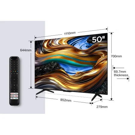 TCL P75 Series 50P755 Televisor 127 cm (50") 4K Ultra HD Smart TV Wifi Titanio