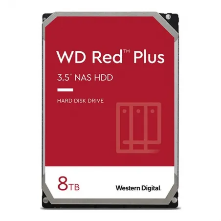 Disco duro interno hdd wd western digital red plus wd80efpx 8tb 3.5pulgadas sata 6gb - s 5640rpm 256mb