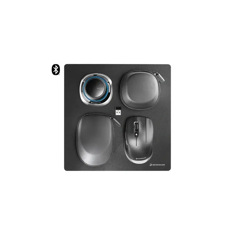 3Dconnexion SpaceMouse Wireless Kit 2 ratón mano derecha RF Wireless + Bluetooth + USB Type-A Óptico