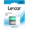 LEXAR 2X64GB PACK JUMPDRIVE S60 USB 2.0 FLASH DRIVE