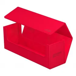 Caja de almacenamiento cartas ultimate guard arkhive 400+ xenoskin monocolor rojo
