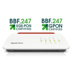 FRITZ!Box 5590 Fiber XGS-PON router inalámbrico Gigabit Ethernet Doble banda (2,4 GHz   5 GHz) Blanco