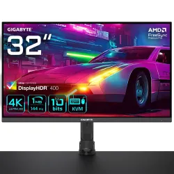 GIGABYTE M32U 31,5" Monitor de juegos 4K UHD Arm Edition - 3840 x 2160 (UHD), 144Hz, 1ms, KVM, 350 cd m², FreeSync Premium Pro,