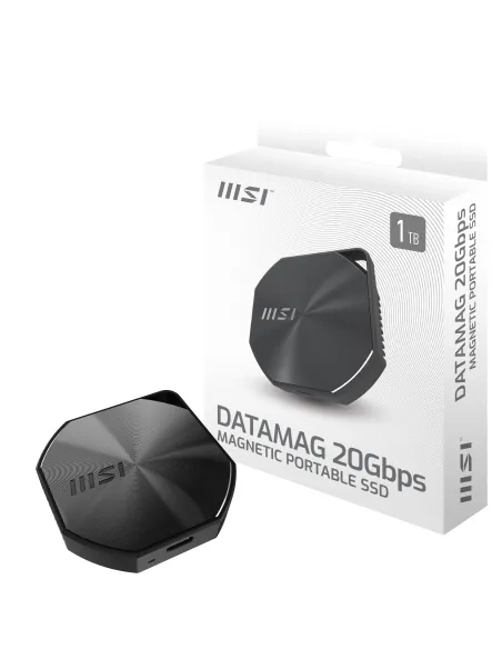 MSI DATAMAG 20GBPS 2TB unidad externa de estado sólido USB Tipo C USB 3.2 Gen 2x2 Negro