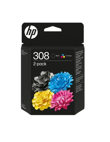 Pack cartuchos tinta hp 308 negra - tricolor