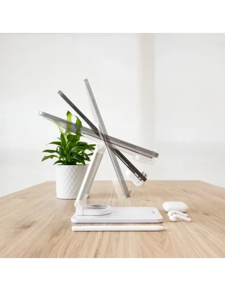 TooQ Soporte de Sobremesa Ajustable para Móvil o Tablet de hasta 12,9”