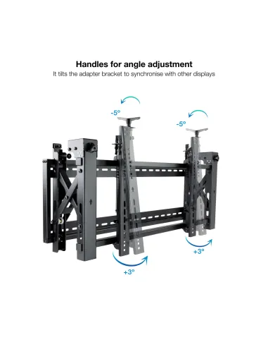 TooQ Soporte Video Wall de Pared para Pantalla 45”- 70”, Negro