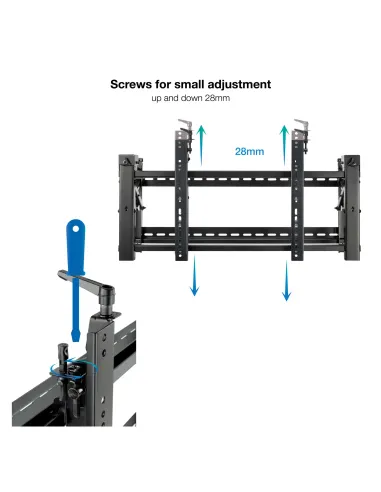 TooQ Soporte Video Wall de Pared para Pantalla 45”- 70”, Negro