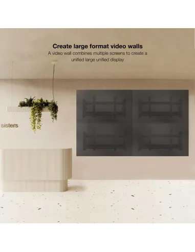 TooQ Soporte Video Wall de Pared para Pantalla 45”- 70”, Negro
