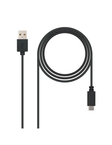 Nanocable USB 2.0, 0.5m cable USB 0,5 m USB C USB A Negro