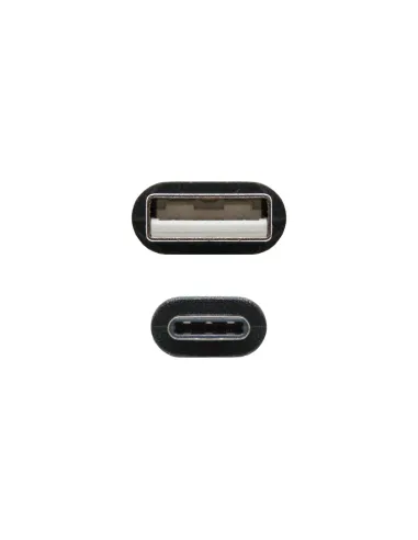 Nanocable USB 2.0, 0.5m cable USB 0,5 m USB C USB A Negro