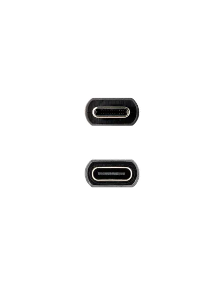 Nanocable Cable Prolongador USB-C 3.2 Gen2x2 20Gbps 3A, 4K 60Hz, USB-C M-USB-C H, Negro, 0.5 m