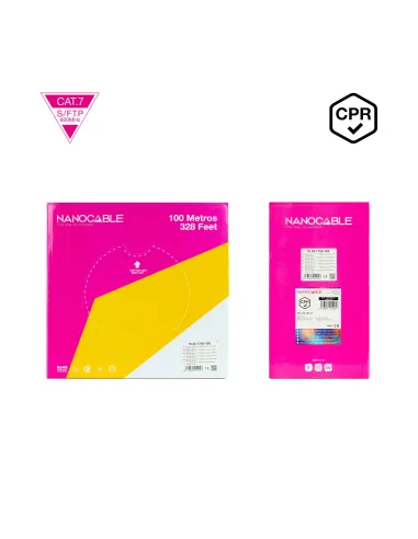 Nanocable Cable de Red CAT.7 LSZH SFTP PIMF AWG23, Naranja, 100 m