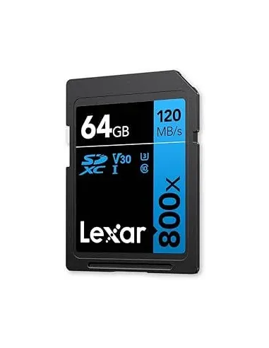 LEXAR 64GB PROFESSIONAL 800X PRO SDXC UHS-I CARDS,  UP TO 150MB/S READ, C10 V30 U3