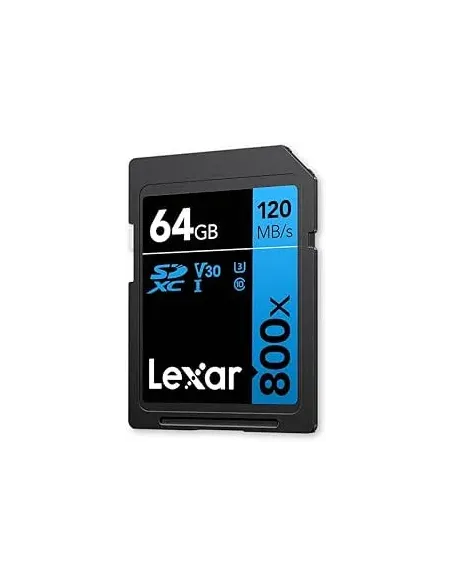 LEXAR 64GB PROFESSIONAL 800X PRO SDXC UHS-I CARDS,  UP TO 150MB/S READ, C10 V30 U3