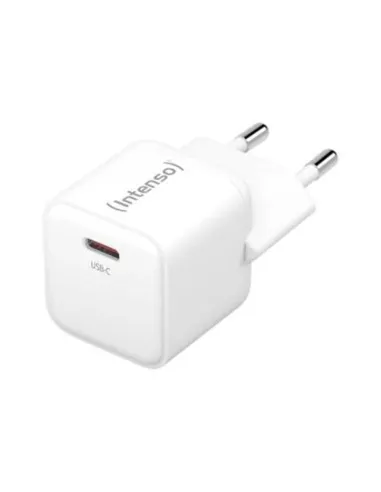 Cargador pared intenso gan w30c usb tipo c blanco + cable lightning