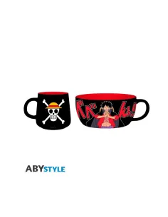 Set taza + bowl abystyle one piece luffy
