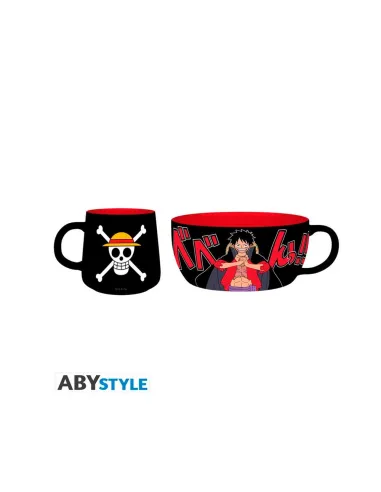 Set taza + bowl abystyle one piece luffy