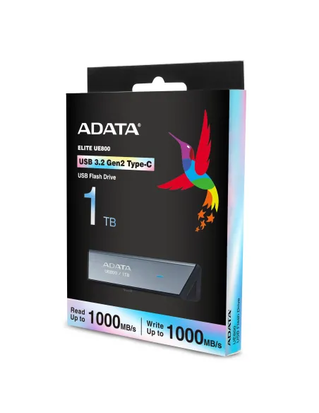 ADATA UE800 unidad flash USB 1 TB USB Tipo C 3.2 Gen 2 (3.1 Gen 2) Plata