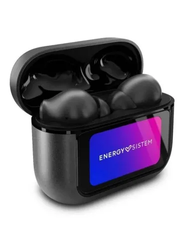 Auriculares energy sistem display anc inalambrico negro