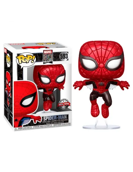 Funko pop marvel spiderman 80 aniversario spiderman efecto metalico edicion especial exclusivo 47604