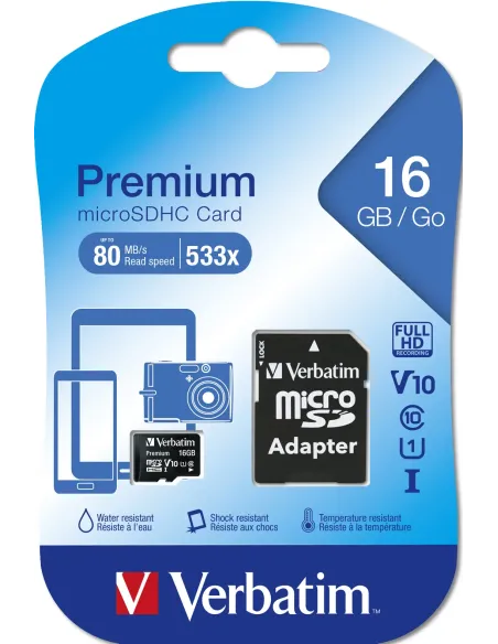 Verbatim Premium 16 GB MicroSDHC Clase 10