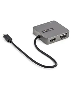 StarTech.com Adaptador Multipuertos USB-C - Docking Station USB Tipo C - HDMI o VGA - con Cable de 29cm - con Puertos USB A y 2