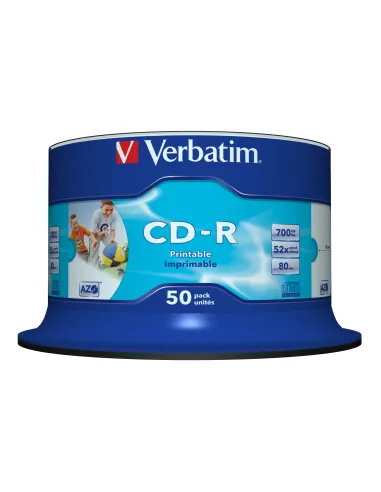 Verbatim CD-R AZO Wide Inkjet Printable no ID 700 MB 52x 50 pieza(s)