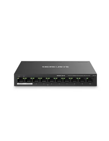 Mercusys MS110P switch Gestionado Fast Ethernet (10/100) Energía sobre Ethernet (PoE) Negro